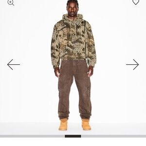 SKIMS Camouflage Hoodie and Brown Pants